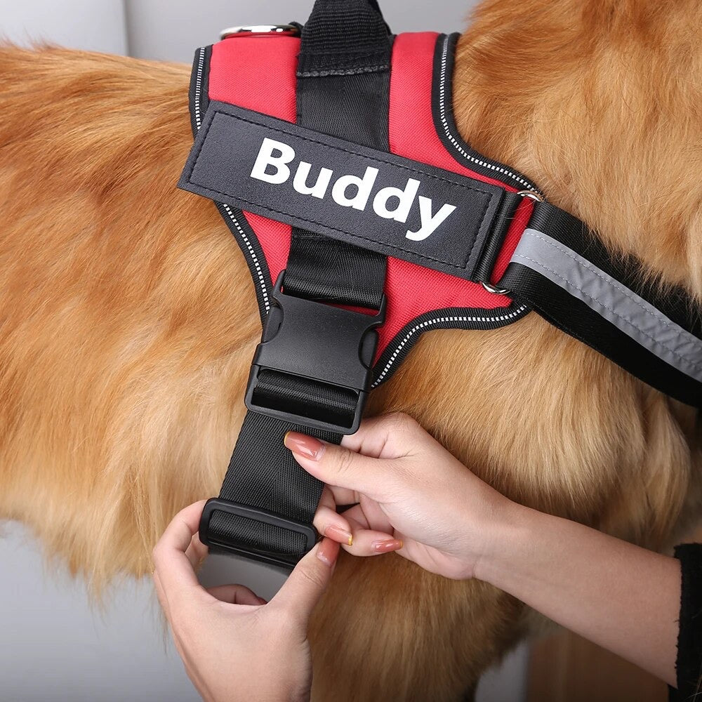 Personalized Dog Harness NO PULL Reflective Breathable Pet Harness Vest For All size of Dog, outdoor Walk, Training, Accessories